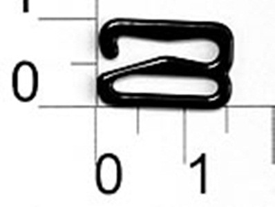 Крючок металл крашенный 1209В черный ширина=12мм (упаковка 1000 штук)0